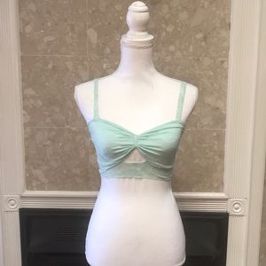 💎 Ninga crop top bralette in light blue lace NWT